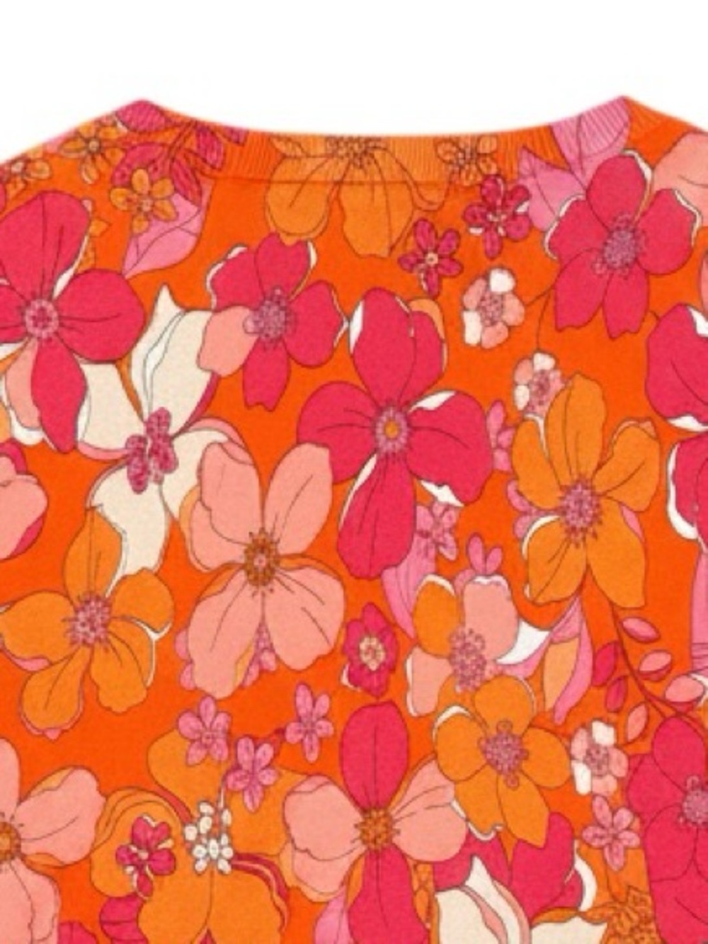 Talbots Tossed Flowers Crewneck Lightweight Pullover Sweater Size Small Petite - Picture 9 of 10